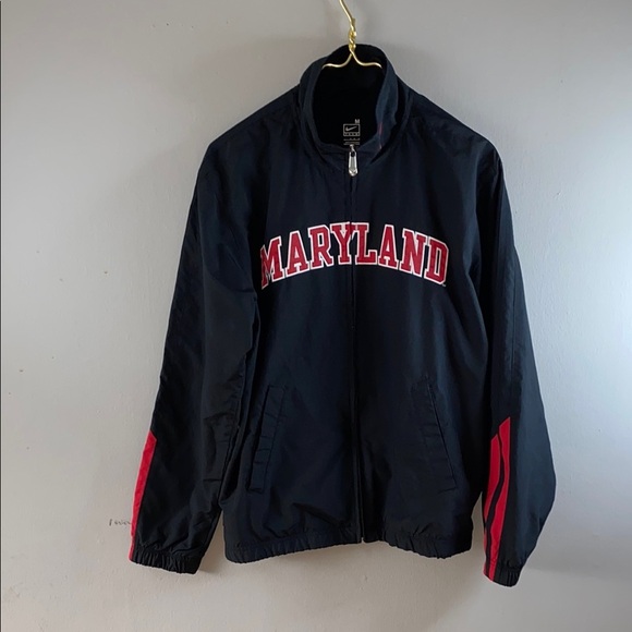 Nike Black and Red Raincoat Full Zip High Collar - Picture 1 of 14